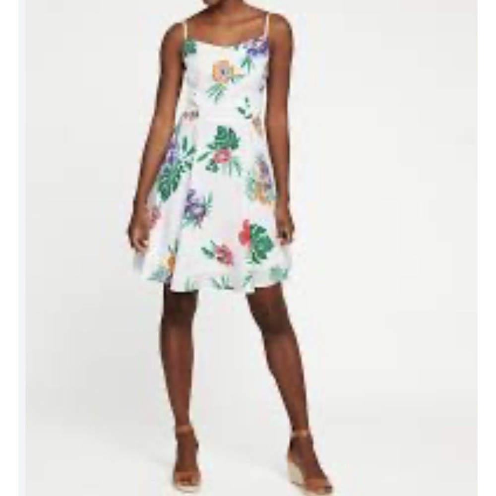 Old Navy Womens Sundress Tropical Floral Print Fit and Flare Sleeveless Sz Large